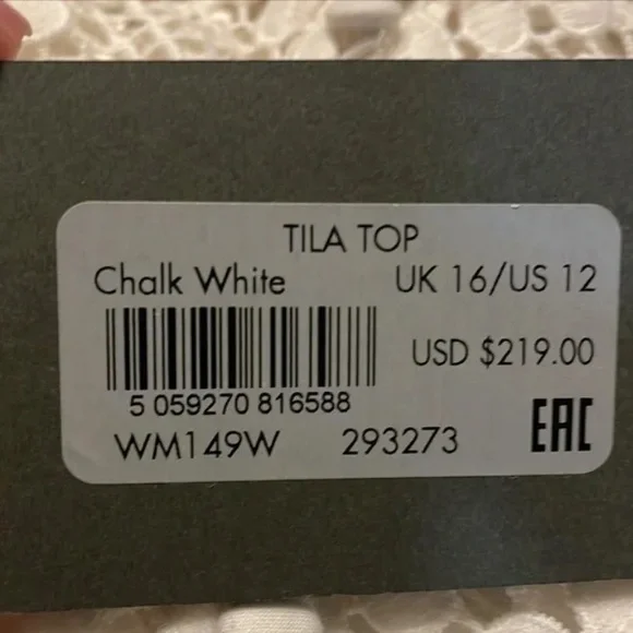 All Saints TILA top white size 12, New with tags - Picture 5 of 6